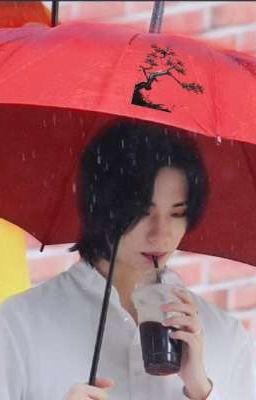 Красный зонт