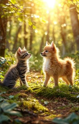 Короткие рассказы о приключениях собачки Крошки и кошки Картошки.