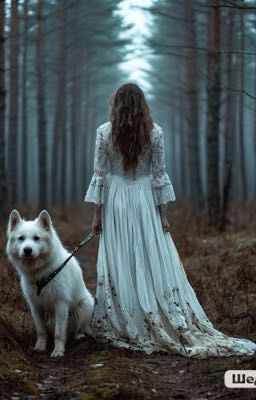 Женщина с белой собакой